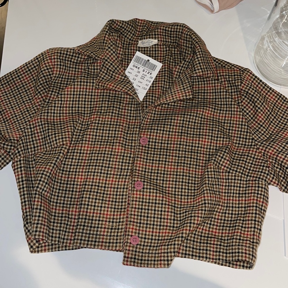 Brandy Melville Plaid Crop Top